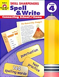 Skill Sharpeners: Spell & Write, Grade 4 Workbook (Paperback, Teacher)