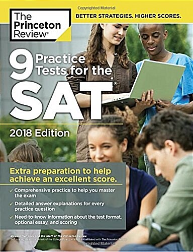 [중고] 9 Practice Tests for the SAT, 2018 Edition: Extra Preparation to Help Achieve an Excellent Score (Paperback)