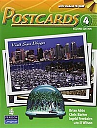 Postcards 4 and Audio [With CDROM] (Paperback, 2)