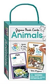 Animals Building Blocks - Jigsaw Flash Cards (Counterpack - filled)