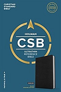 CSB Ultrathin Reference Bible, Brown Genuine Leather, Indexed (Leather)