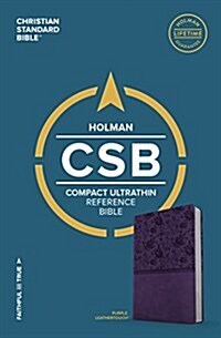 CSB Compact Ultrathin Reference Bible, Purple Leathertouch (Imitation Leather)