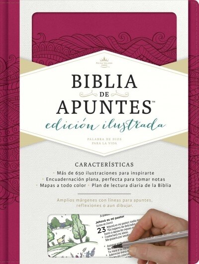 Rvr 1960 Biblia de Apuntes, Edici? Ilustrada, S?il Piel Rosado (Imitation Leather, Spanish Languag)