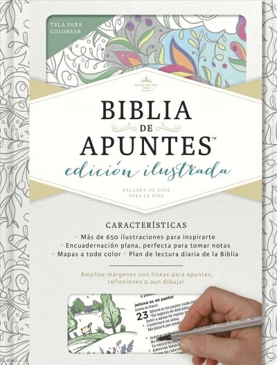 Rvr 1960 Biblia de Apuntes, Edici? Ilustrada, Blanco En Tela Para Colorear (Hardcover, Spanish Languag)