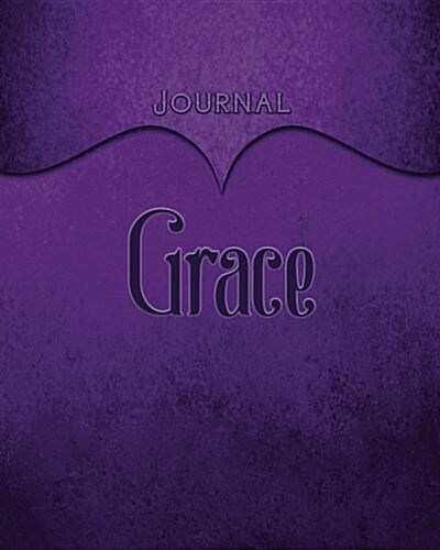 Grace Journal: Purple 8x10 128 Page Lined Journal Notebook Diary (Volume 1) (Paperback)