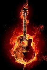 An Acoustic Guitar on Fire: Blank 150 Page Lined Journal for Your Thoughts, Ideas, and Inspiration (Paperback)