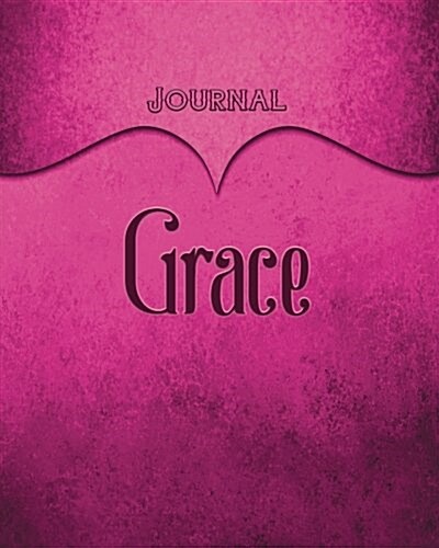 Grace Journal: Pink 8x10 128 Page Lined Journal Notebook Diary (Volume 1) (Paperback)