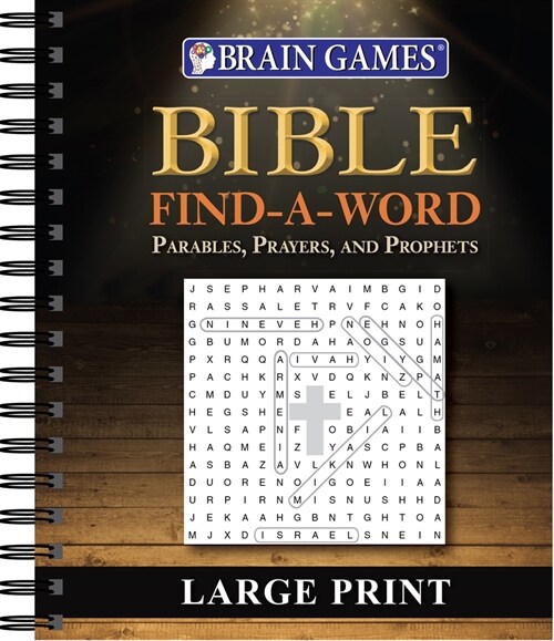 Brain Games - Bible Find a Word: Parables, Prayers, and Prophets - Large Print (Spiral)