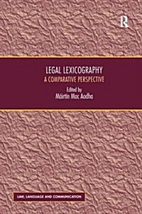 Legal Lexicography : A Comparative Perspective (Paperback)