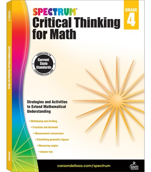 [중고] Spectrum Critical Thinking for Math, Grade 4 (Paperback)