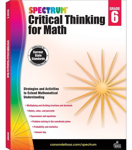 [중고] Spectrum Critical Thinking for Math, Grade 6 (Paperback)