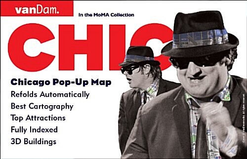 Chicago Pop-Up Map by Vandam (Folded, 10, Revised)