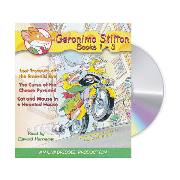 Geronimo Stilton Books 1-3: #1: Lost Treasure of the Emerald Eye; #2: The Curse of the Cheese Pyramid; #3: Cat and Mouse in a Haunted House (Audio CD)