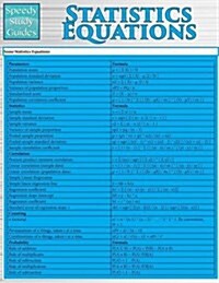 Statistics Equations (Speedy Study Guides: Academic) (Paperback)