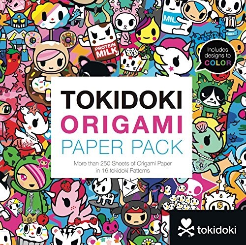 Tokidoki Origami Paper Pack: More Than 250 Sheets of Origami Paper in 16 Tokidoki Patterns (Paperback)