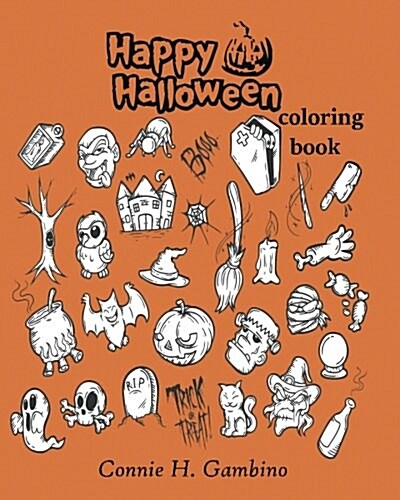 Happy Halloween Coloring Book: Childrens Activity Book (Paperback)