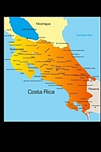Map of Costa Rica Journal: 150 Page Lined Notebook/Diary (Paperback)