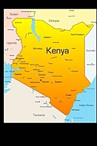 Map of Kenya Journal: 150 Page Lined Notebook/Diary (Paperback)