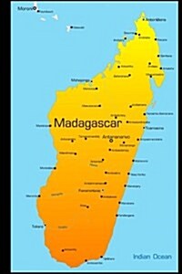 Map of Madagascar Journal: 150 Page Lined Notebook/Diary (Paperback)