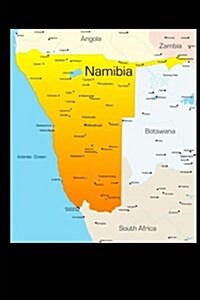 Map of Namibia Journal: 150 Page Lined Notebook/Diary (Paperback)