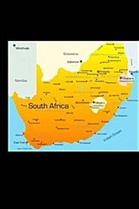 Map of South Africa Journal: 150 Page Lined Notebook/Diary (Paperback)