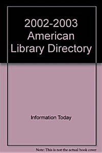 2002-2003 American Library Directory (CD-ROM)