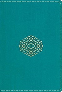 ESV Large Print Compact Bible (Trutone, Teal, Bouquet Design) (Imitation Leather)