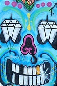 A Cool Diamond Eyed Graffiti Skull in London, England: Blank 150 Page Lined Journal for Your Thoughts, Ideas, and Inspiration (Paperback)