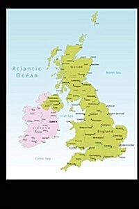 Map of the United Kingdom Journal: 150 Page Lined Notebook/Diary (Paperback)