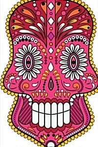 A Cool Pink Sugar Skull: Blank 150 Page Lined Journal for Your Thoughts, Ideas, and Inspiration (Paperback)