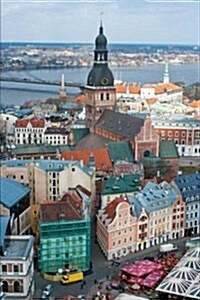 View of City Rooftops in Old Riga Latvia Journal: 150 Page Lined Notebook/Diary (Paperback)