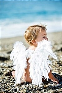 Baby with Angel Wings at the Seashore Journal: 150 Page Lined Notebook/Diary (Paperback)