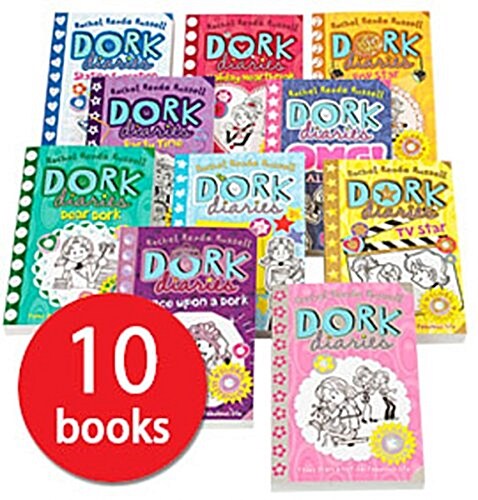 [중고] Dork Diaries Collection 10 Books Set (Dork Diaries, OMG, TV Star, Pop Star, Dear Dork, Once Upon a Dork, 3 1/2: How To Dork Your Diary, Holiday H (Paperback)