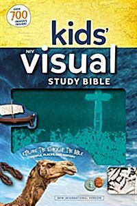 Niv, Kids Visual Study Bible, Leathersoft, Teal, Full Color Interior: Explore the Story of the Bible---People, Places, and History (Imitation Leather)