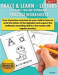 Trace & Learn Letters Alphabet Tracing Workbook Practice Worksheets: Daily Practice Guide for Pre-K Children (Paperback)