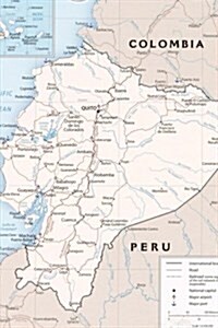 A Map of Ecuador: Blank 150 Page Lined Journal for Your Thoughts, Ideas, and Inspiration (Paperback)