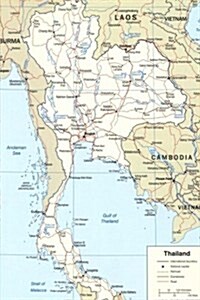 The National Map of Thailand: Blank 150 Page Lined Journal for Your Thoughts, Ideas, and Inspiration (Paperback)