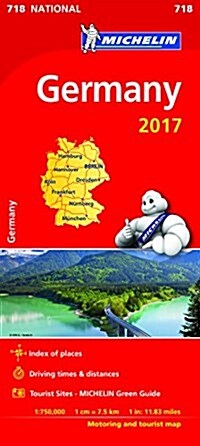 Germany 2017 National Map 718 (Sheet Map, folded)