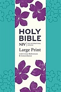 NIV Large Print Single-Column Deluxe Reference Bible : Teal Soft-tone (Paperback)