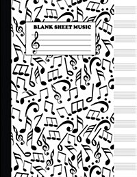 Manuscript Paper: Blank Sheet Music 12 Stave - 104 Pages - 8.5x11 - Music Manuscript Paper - Staff Paper (Blank Sheet Music Book) Volume (Paperback)