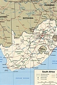 A Map of South Africa: Blank 150 Page Lined Journal for Your Thoughts, Ideas, and Inspiration (Paperback)