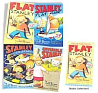 Flat Stanley Book & Audio Set (Paperback 4권 + 테이프 1개)