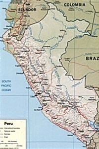 Map of the South American Nation Peru Journal (Paperback, JOU)