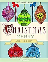 Adult Coloring Book Christmas Merry and Bright (Paperback)