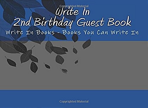 Write in 2nd Birthday Guest Book (Paperback, JOU)