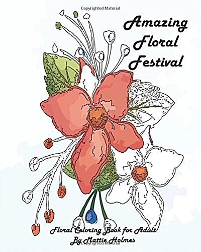 Amazing Floral Festival: Floral Coloring Book for Adult: Art Design Activity Book (Paperback)