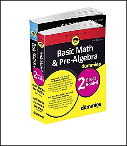 Basic Math & Pre-Algebra for Dummies Book + Workbook Bundle (Paperback)