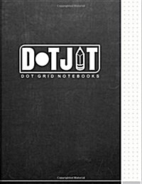 Dot Jot Dot Grid Notebook: Chalkboard Design, 50 Pages, 8.5 X 11 (Journal, Diary) (Dotted Graph Paper) (Paperback)