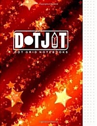 Dot Jot Dot Grid Notebook: Christmas Stars Design, 50 Pages, 8.5 X 11 (Journal, Diary) (Dotted Graph Paper) (Paperback)