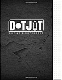 Dot Jot Dot Grid Notebook: Black Texture Design, 50 Pages, 8.5 X 11 (Journal, Diary) (Dotted Graph Paper) (Paperback)